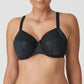 Front view of a woman wearing the DD+ full support and coverage Montara Full Cup Bra in Black by Primadonna.