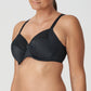 Side view of a woman wearing the DD+ Montara Full Cup Bra in Black, offering full coverage and support by Primadonna.