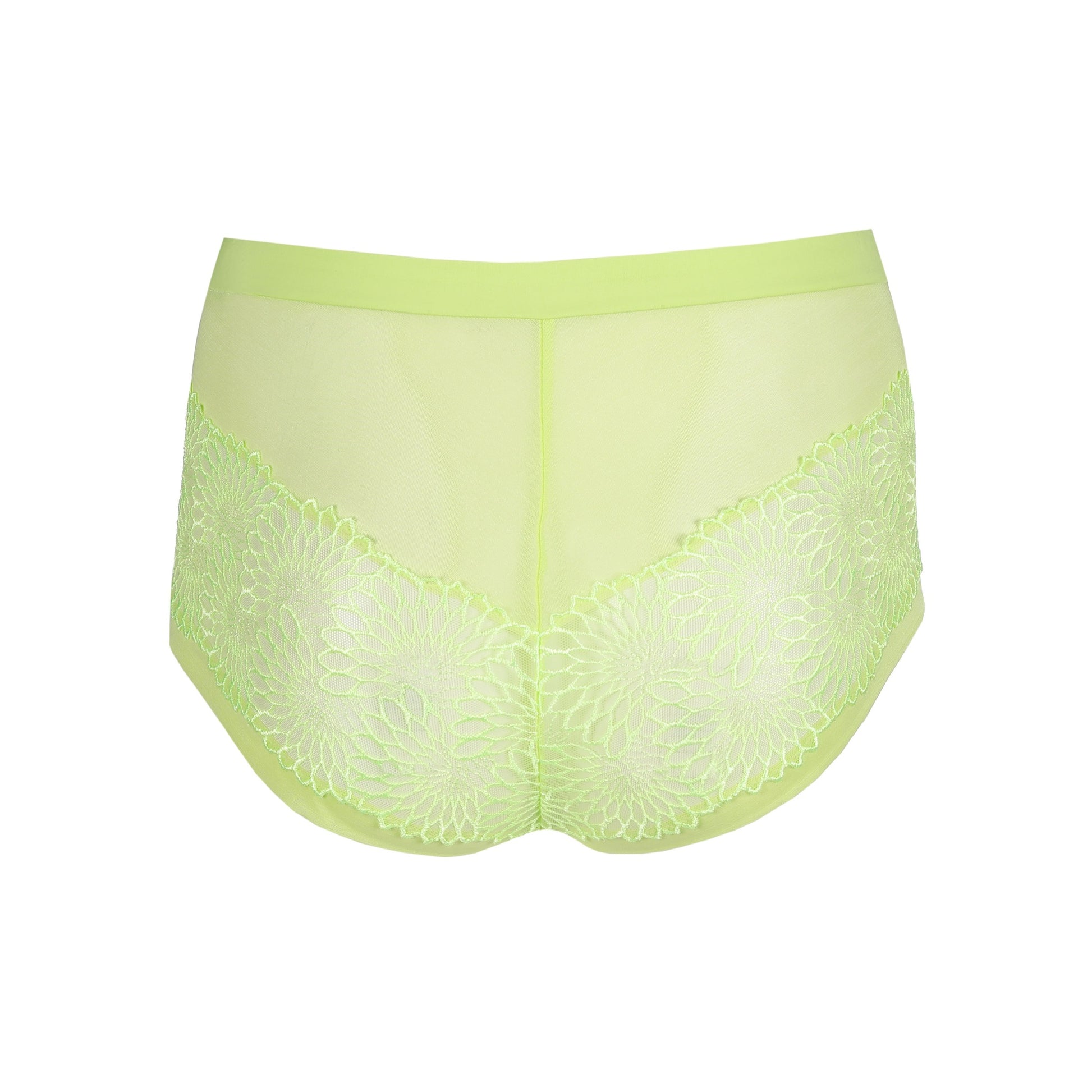 Back view of the Sophora high-waisted cheeky panty in Lime Crush by PrimaDonna.