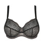 DD+ Sophora Full Cup Bra with decorative straps removed in Black by PrimaDonna.
