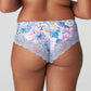 Back view of a woman wearing the Madison cheeky cut panty with lace inserts by Primadonna.