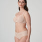 Side view of a woman wearing the DD+ Madison full cup bra in Caffe Latte by PrimaDonna.