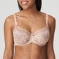 Front view of a woman wearing the Madison Unpadded Seamless T-Shirt Bra in Caffe Latte by PrimaDonna.