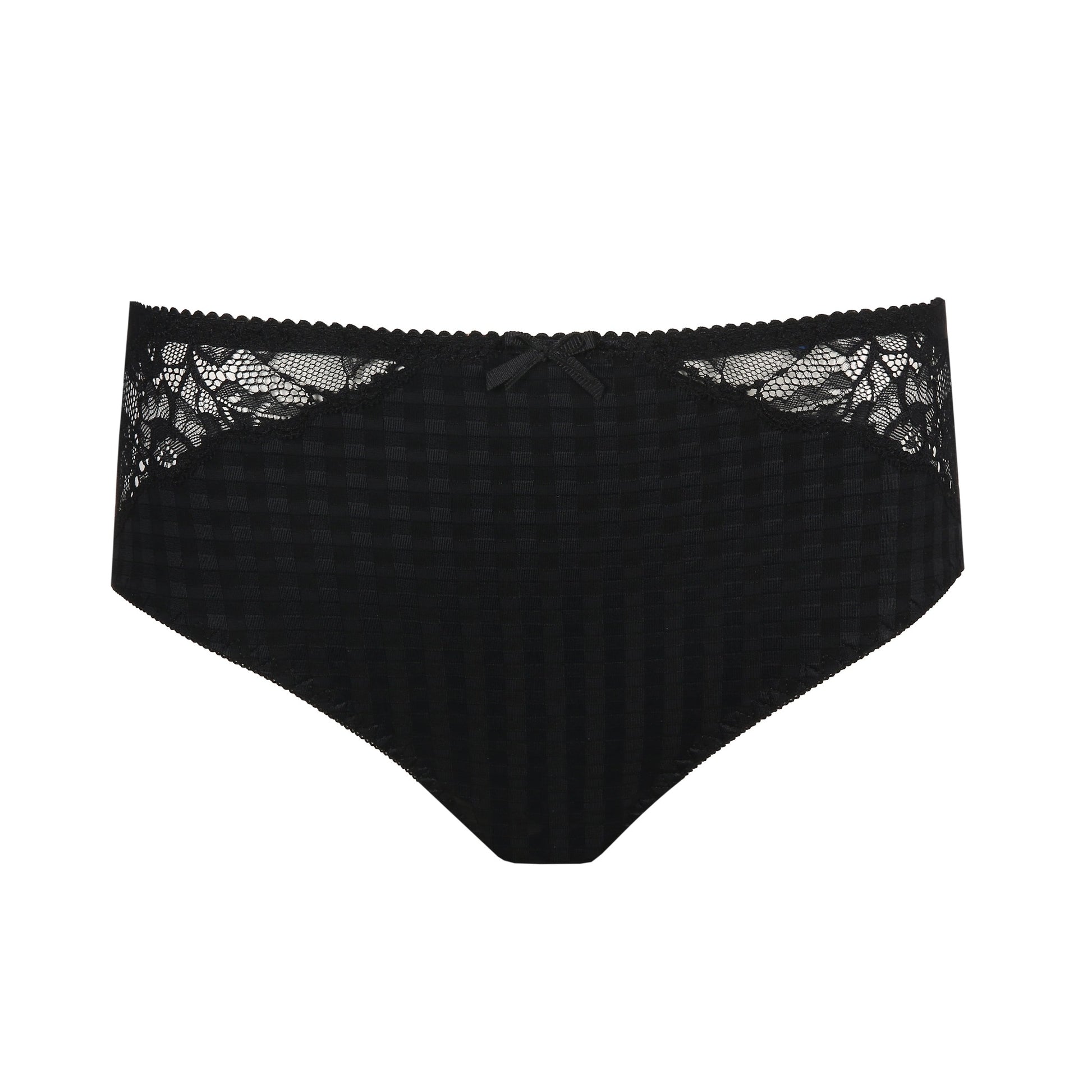 Madison Full Brief panty with lace in Black by PrimaDonna.