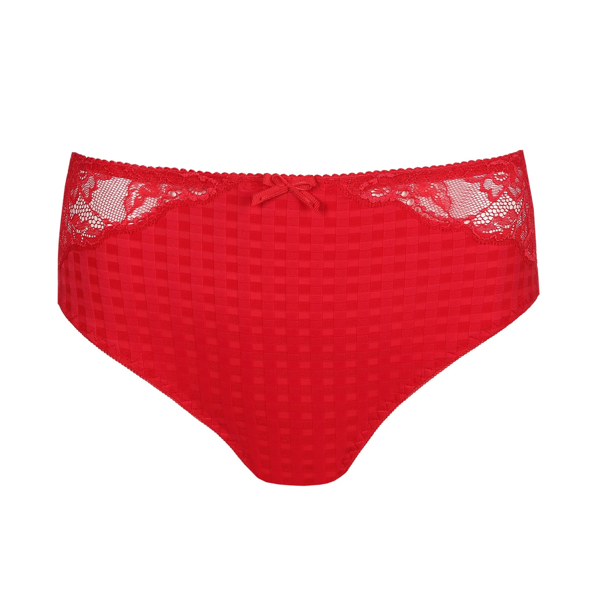 Madison Full Brief panty with lace in Scarlet by PrimaDonna.
