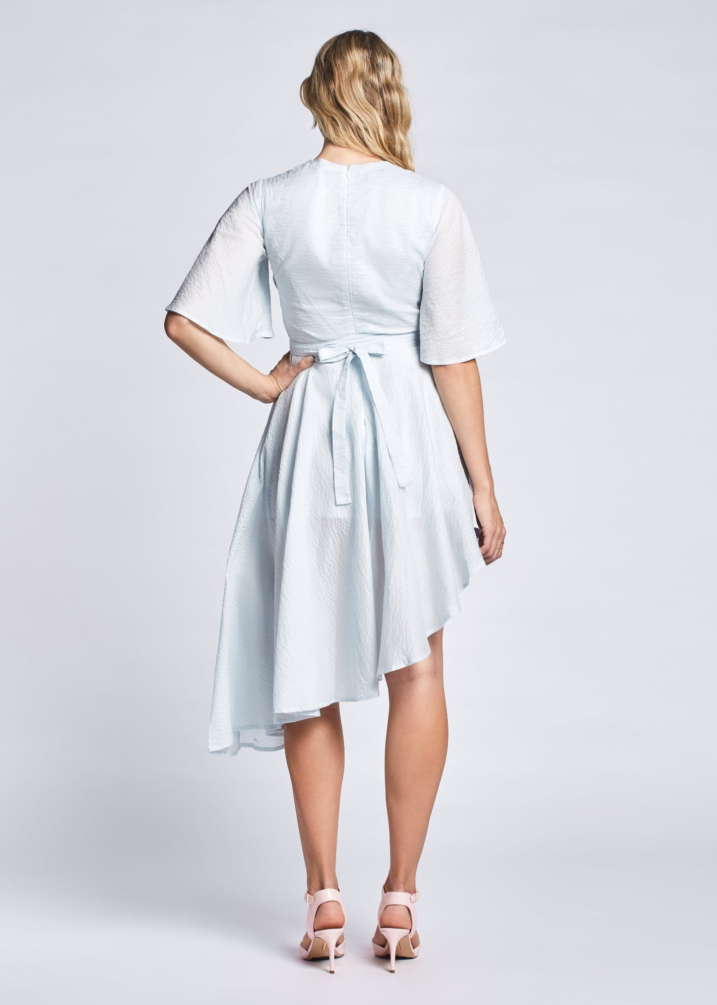 Poppy dress white back view.