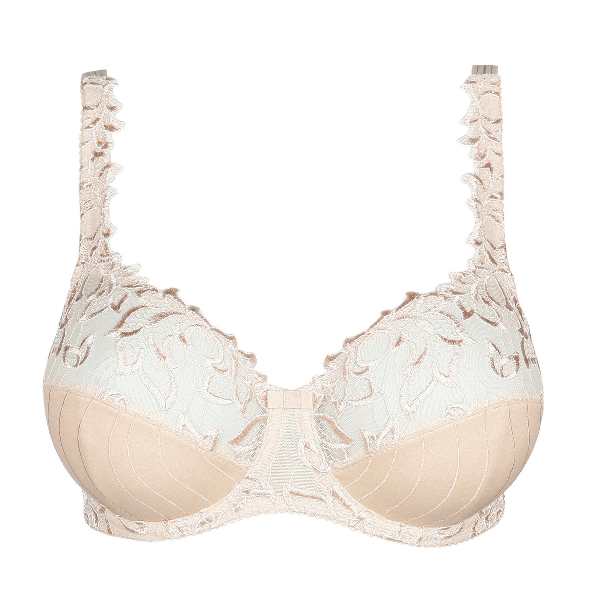 Supportive bra for large breasts, Deauville full cup underwire bra in nude by PrimaDanna.