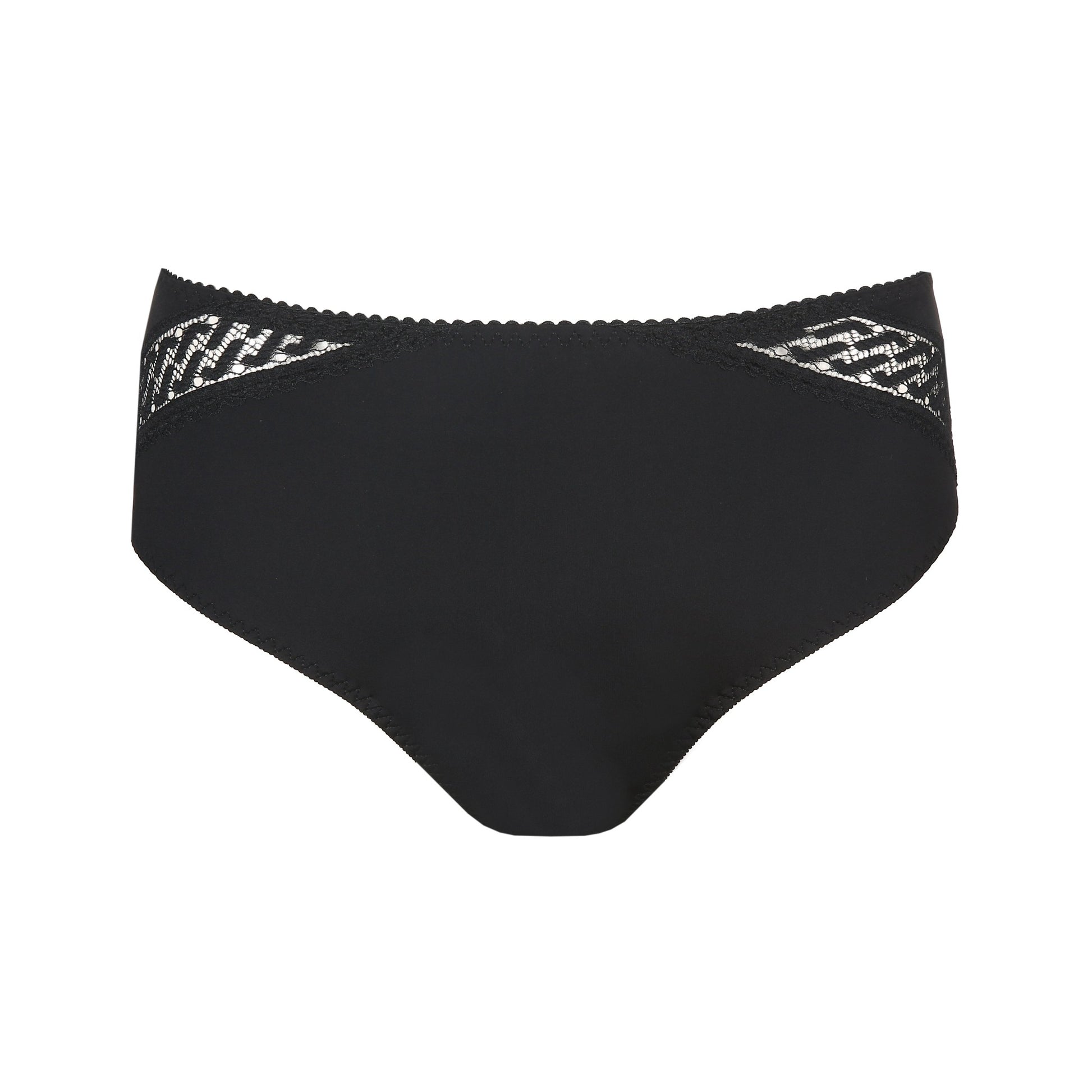 Front view of the Montara Full Brief panty in Black designed by PrimaDonna.