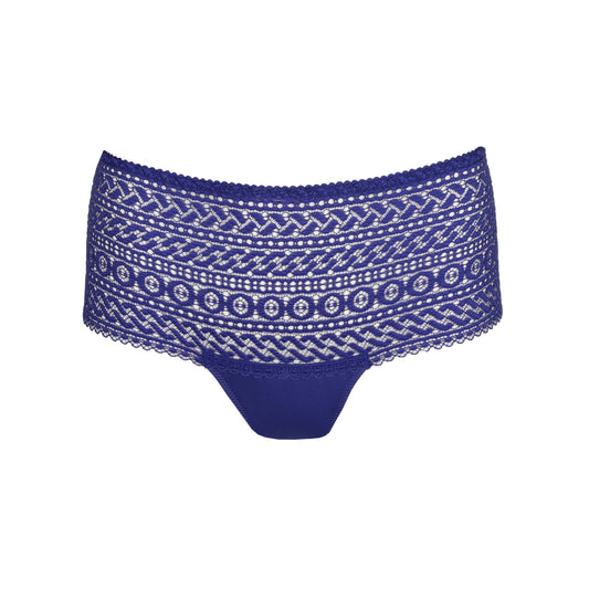 Blue luxury thong with all over lace design by PrimaDonna.