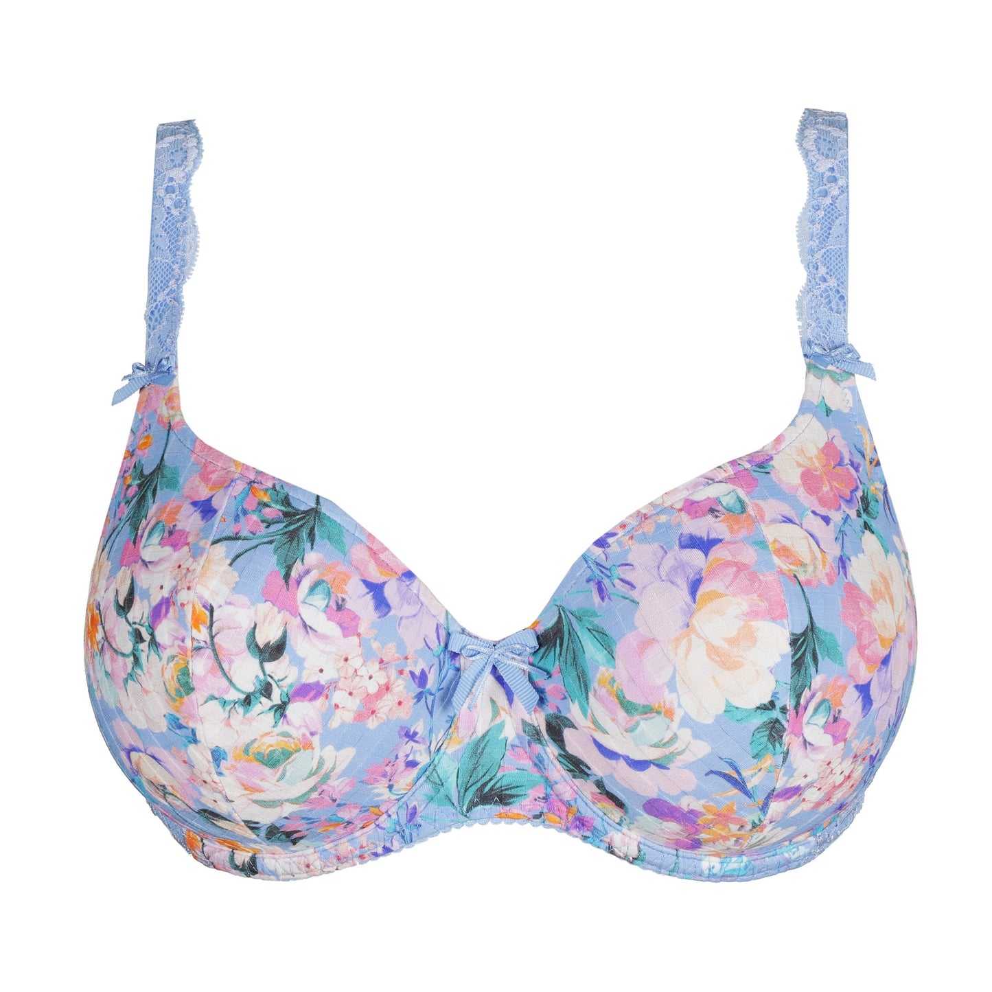 Madison Moulded Cup Bra with light padding in Periwinkle Floral  by Primadonna.
