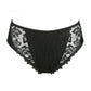 Deauville high-waisted full brief with luxurious lace in Black by Primadonna.