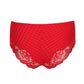 Back view of the Madison cheeky cut panty with lace inserts in Scarlet by Primadonna.