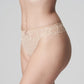 Side view of a woman wearing the Madison Thong in Caffe Latte by PrimaDonna.