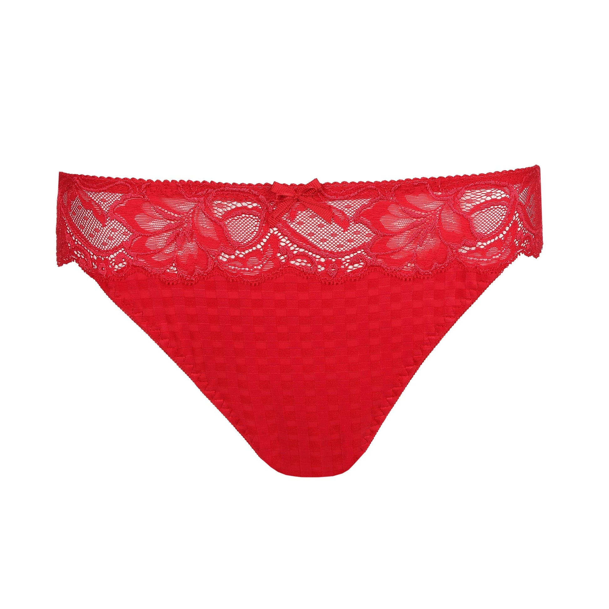 Front view of the Madison Thong in Scarlet by PrimaDonna.